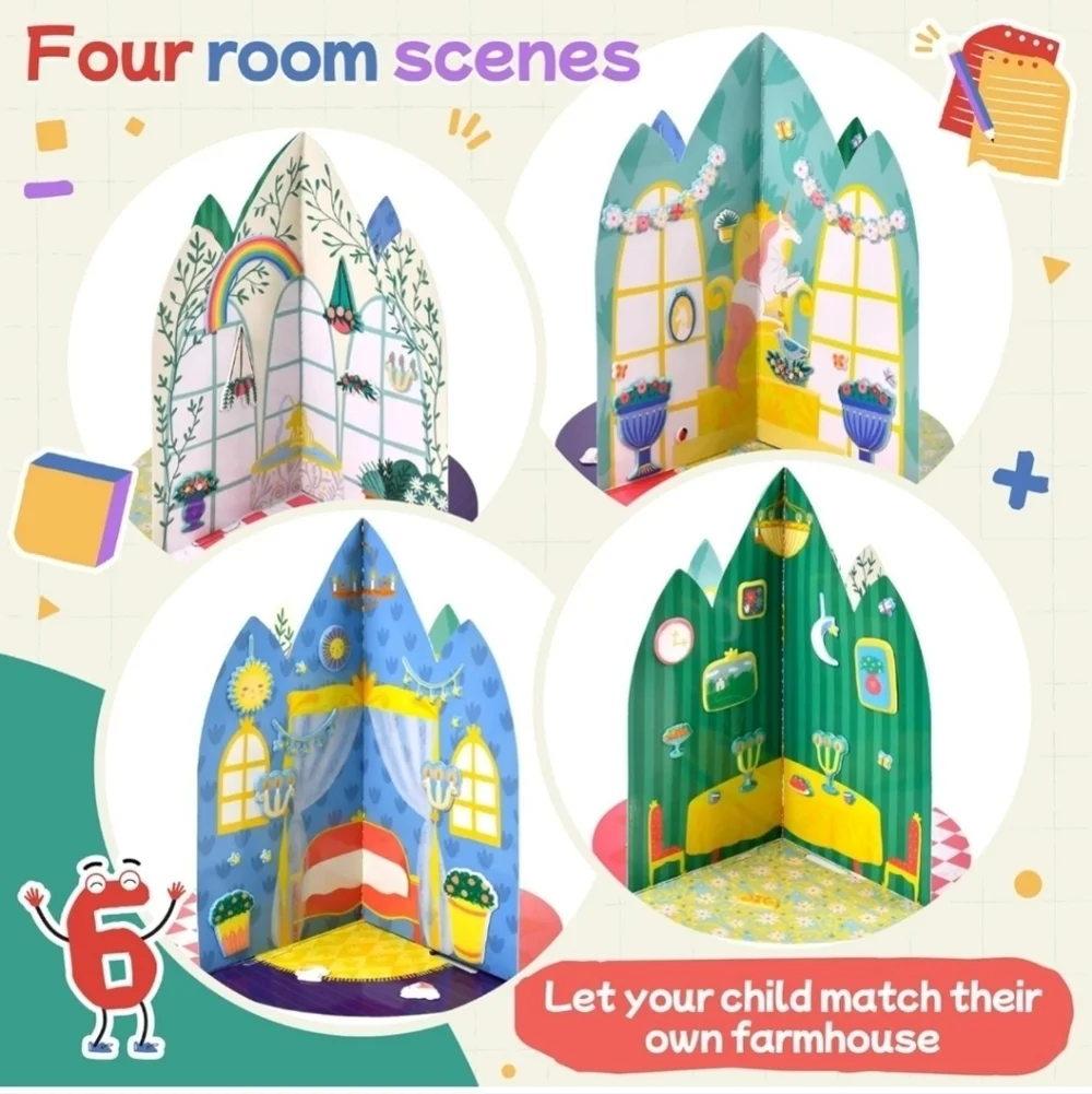 Colorful Unicorn and Garden Playset